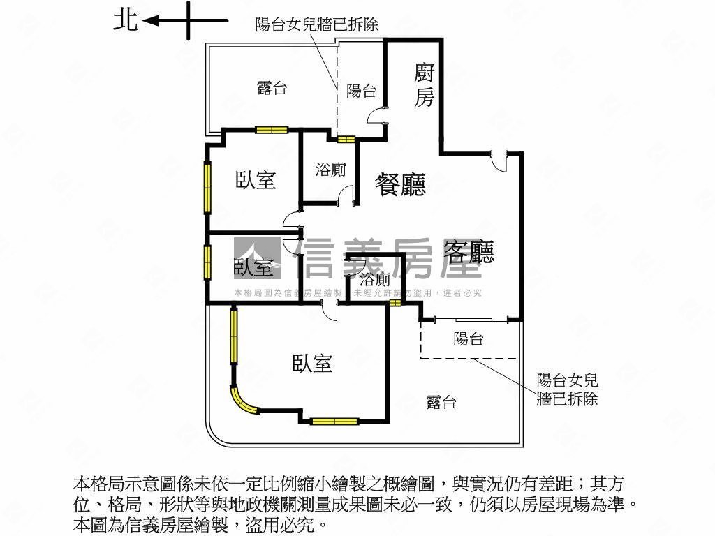 捷運中山北露臺３房附車位房屋室內格局與周邊環境