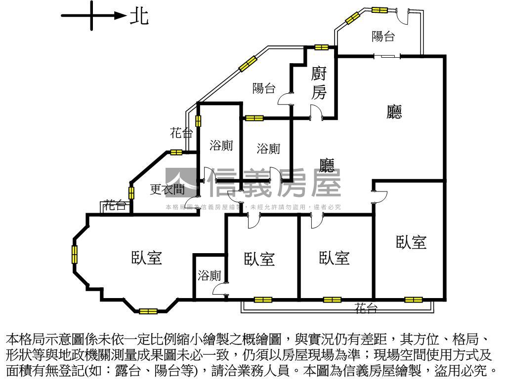 龍寶福華臻邸四房房屋室內格局與周邊環境