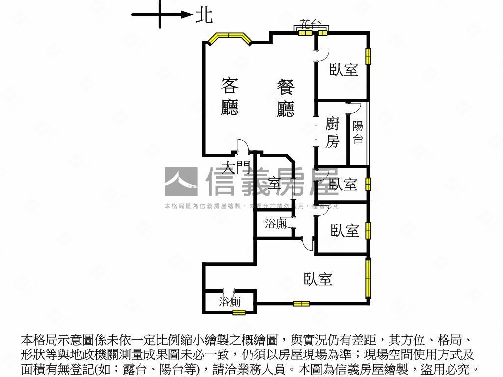 大地交響稀有四房雙平車位房屋室內格局與周邊環境