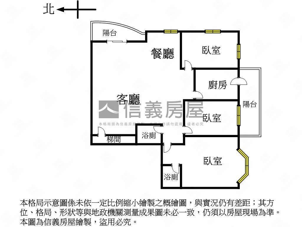 近勤美三房平車房屋室內格局與周邊環境
