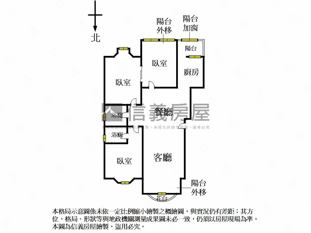 威京綠意三房房屋室內格局與周邊環境