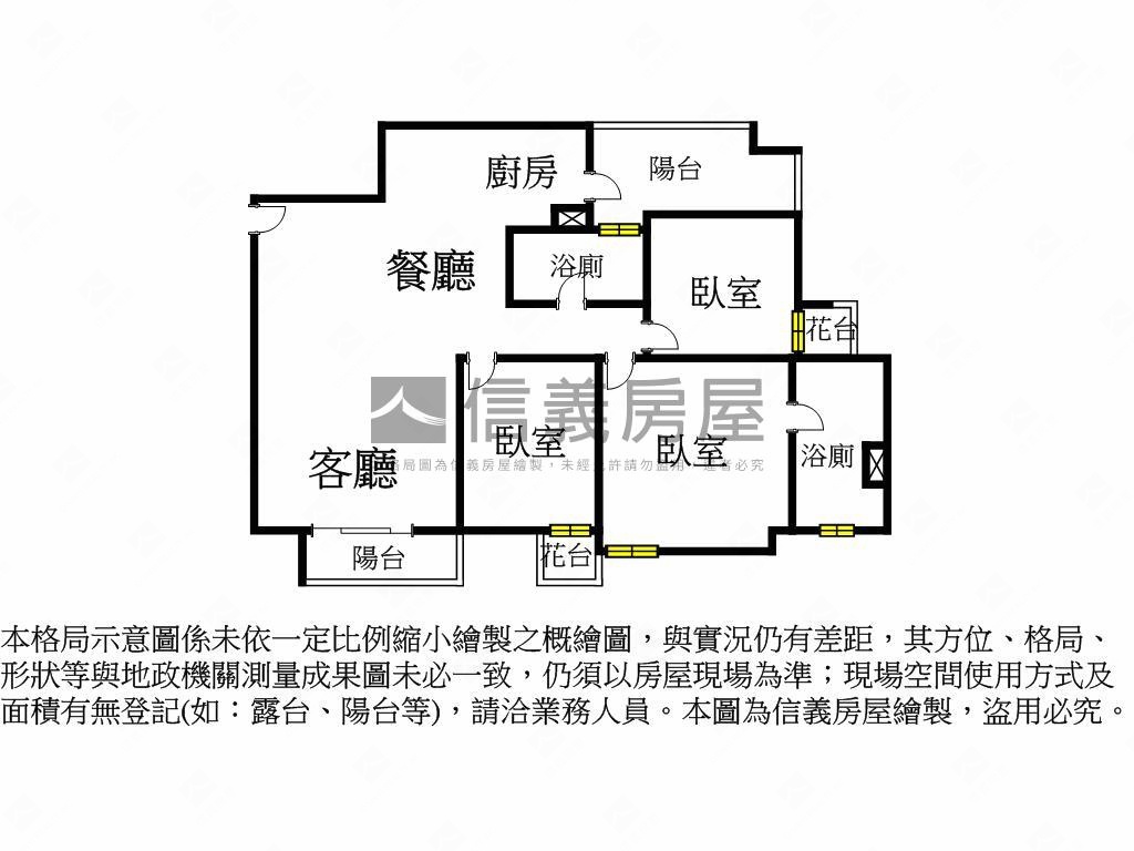 本戶非面７４悅見山三房車房屋室內格局與周邊環境