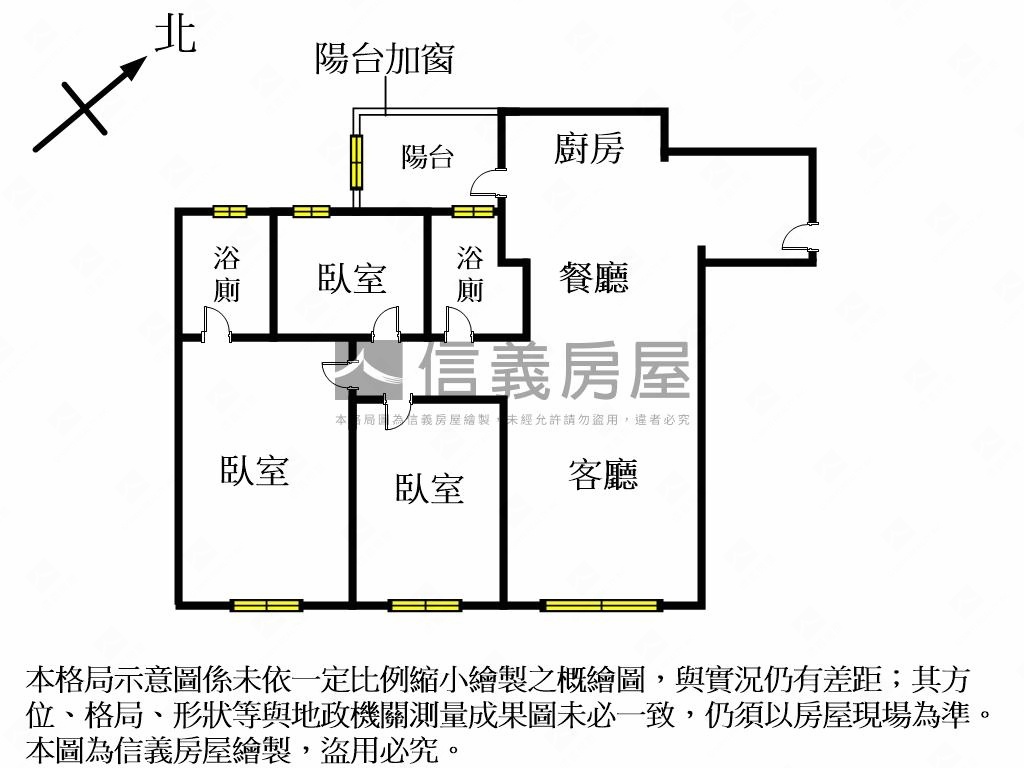 昌益馥邸美裝潢三房房屋室內格局與周邊環境