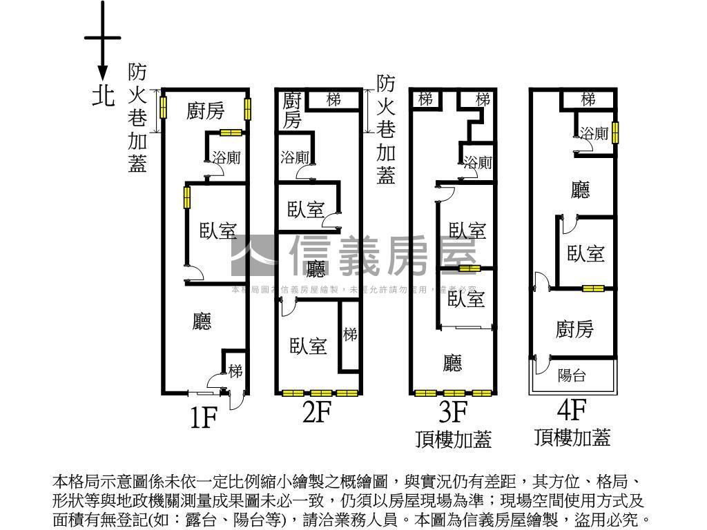 專任正義北生活機能強透天房屋室內格局與周邊環境
