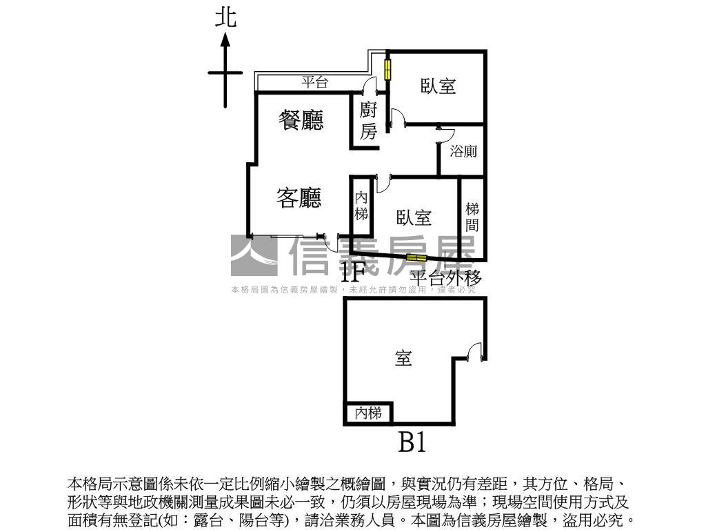 商城住辦一樓房屋室內格局與周邊環境