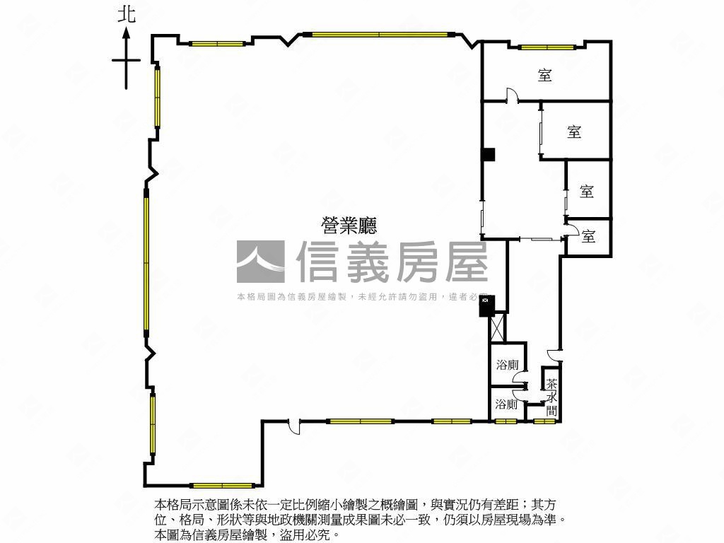 忠孝東捷運次高樓帷幕商辦房屋室內格局與周邊環境