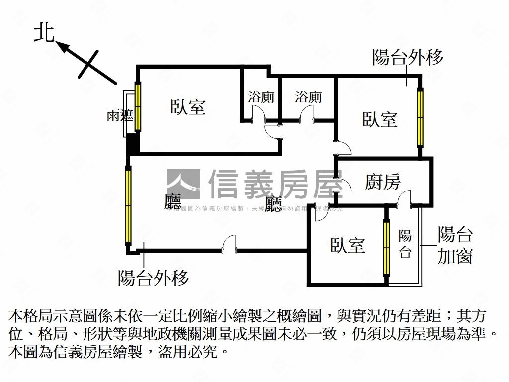 家樂福商圈溫馨成家三房居房屋室內格局與周邊環境