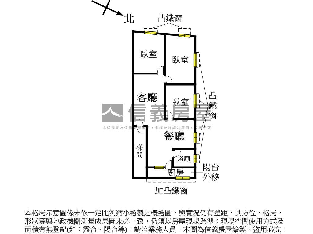 捷運中和站‧邊間三面採光房屋室內格局與周邊環境