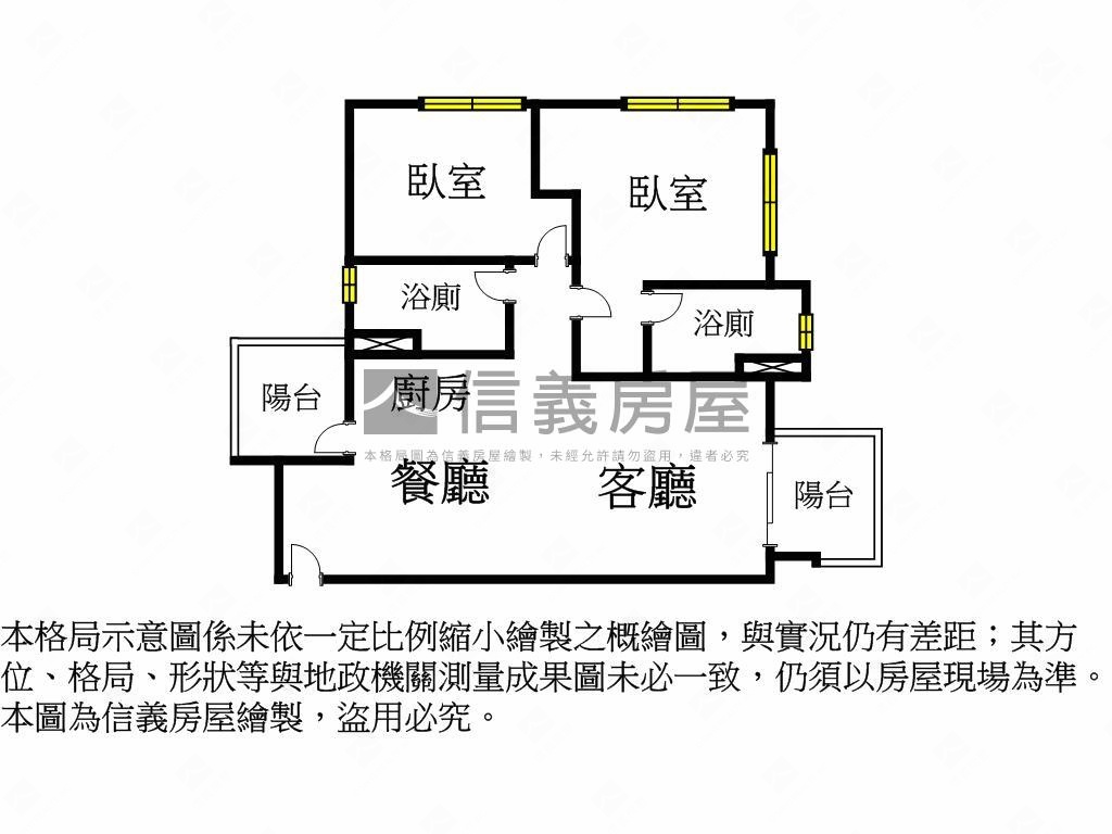ＪＩＡ５５兩房平車次頂戶房屋室內格局與周邊環境