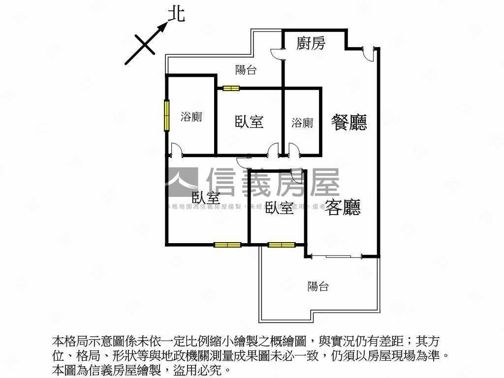 全新未住三房平車捷運宅Ｃ房屋室內格局與周邊環境