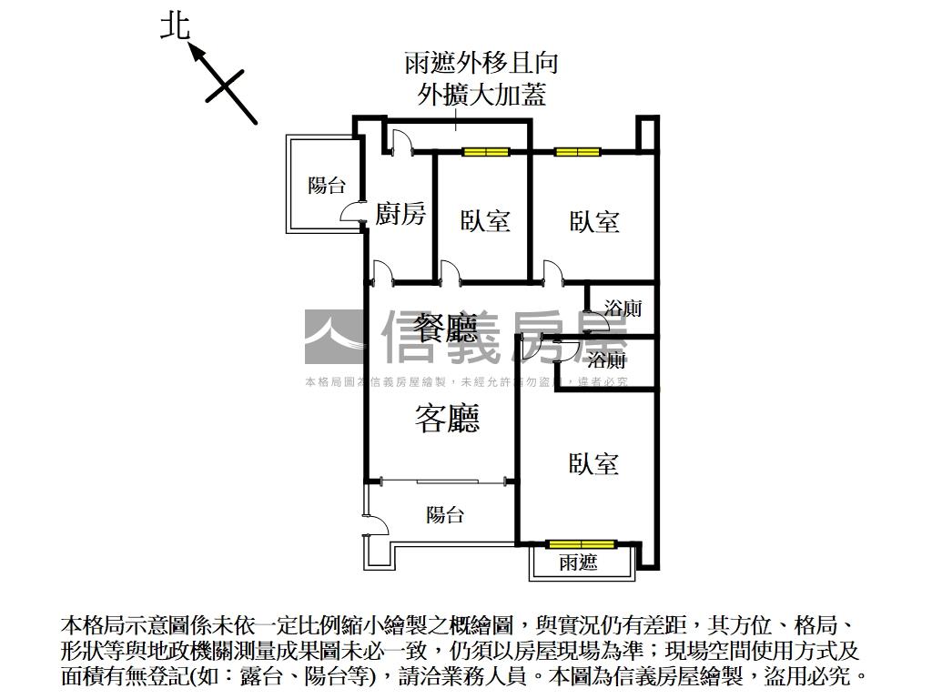 昇揚亮麗三房平面車位房屋室內格局與周邊環境