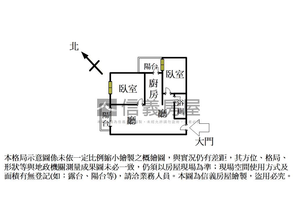 未來市方正電梯二房房屋室內格局與周邊環境