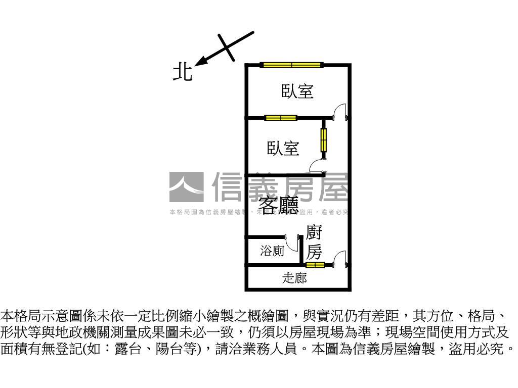 近中區區公所旁高樓２房房屋室內格局與周邊環境
