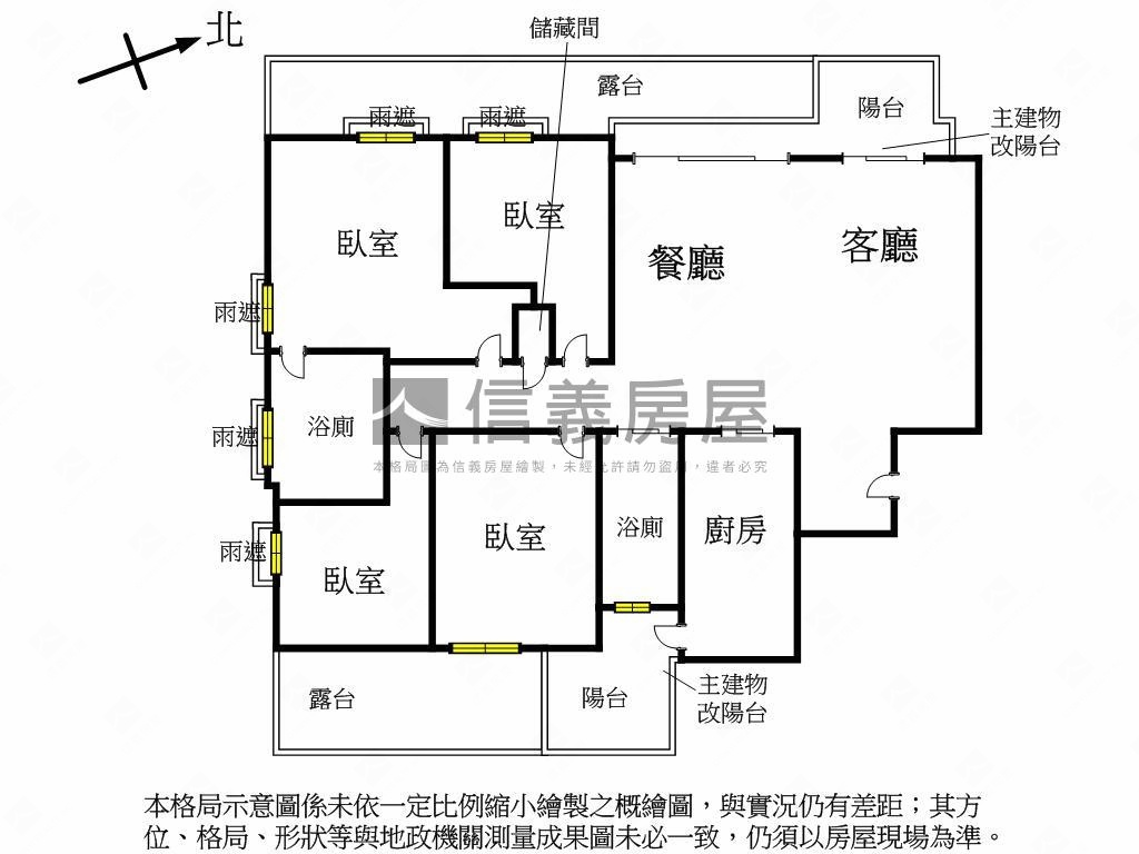 月光琉璃綠景美四房房屋室內格局與周邊環境