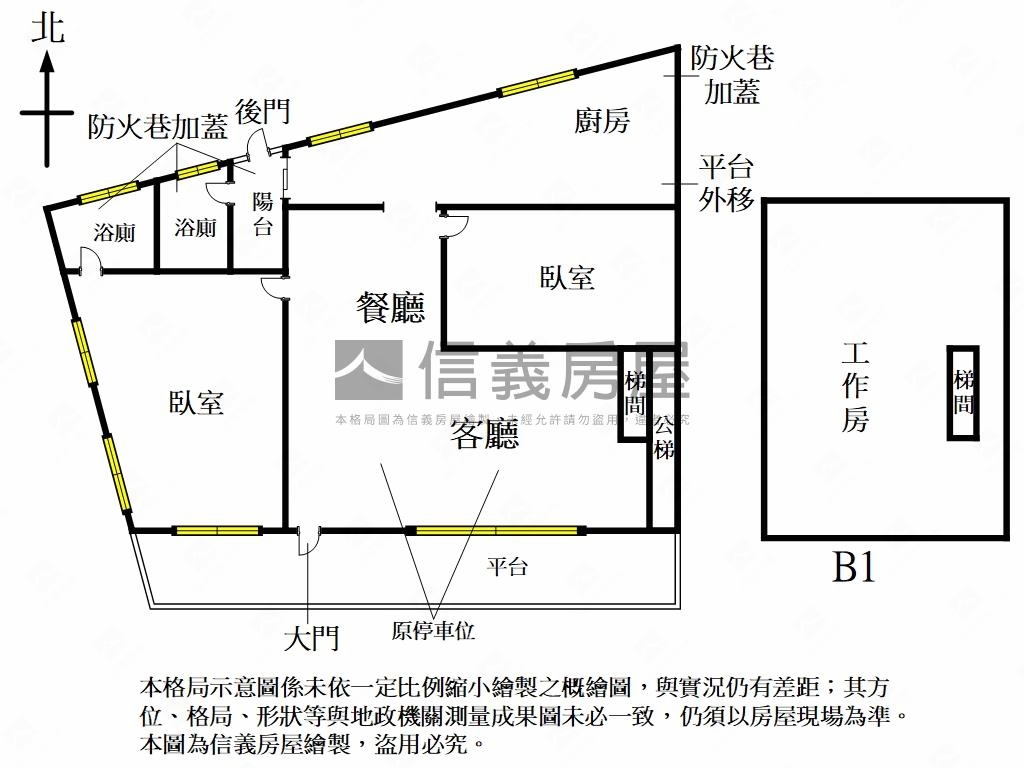 劍潭捷運住店一樓房屋室內格局與周邊環境