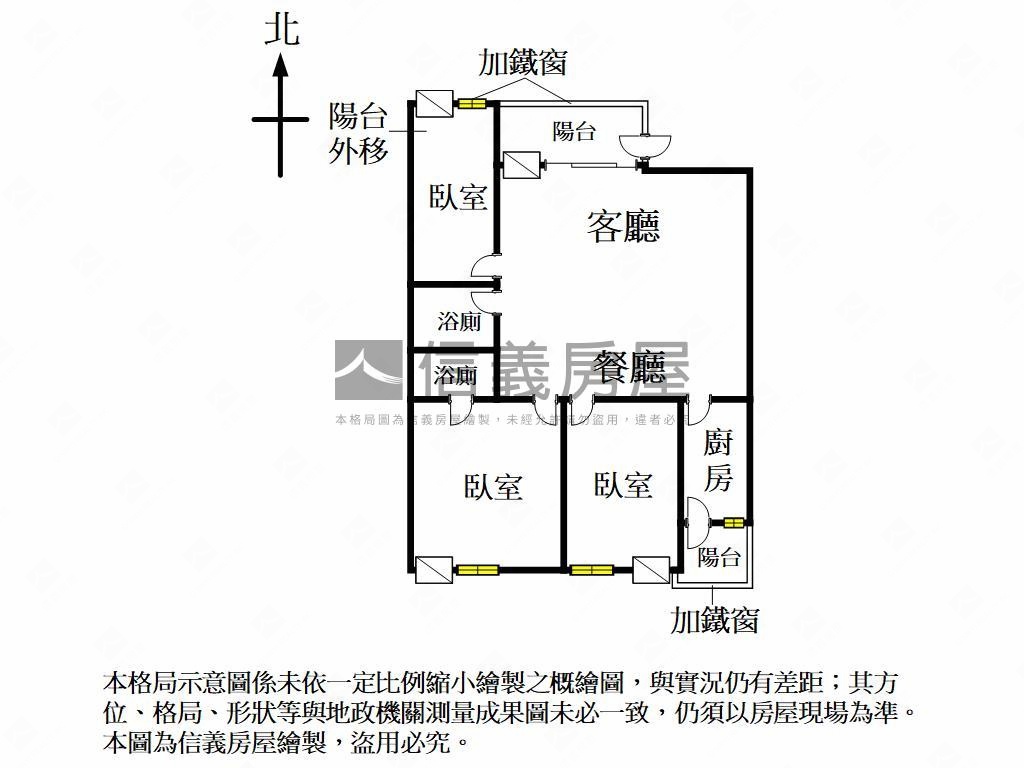 陽台進出質感採光正三房房屋室內格局與周邊環境