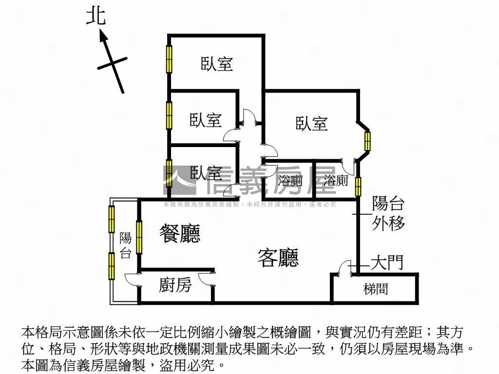 天母磺溪第一排綠景房屋室內格局與周邊環境