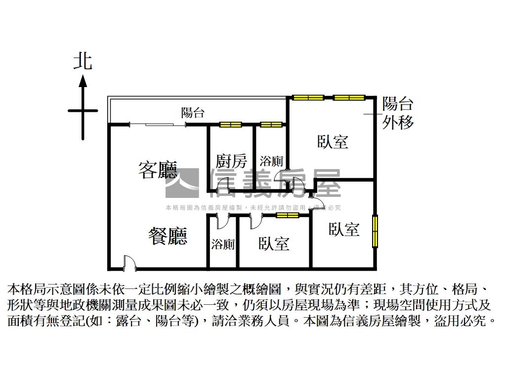 新接忠駝３３坪３房２衛房屋室內格局與周邊環境