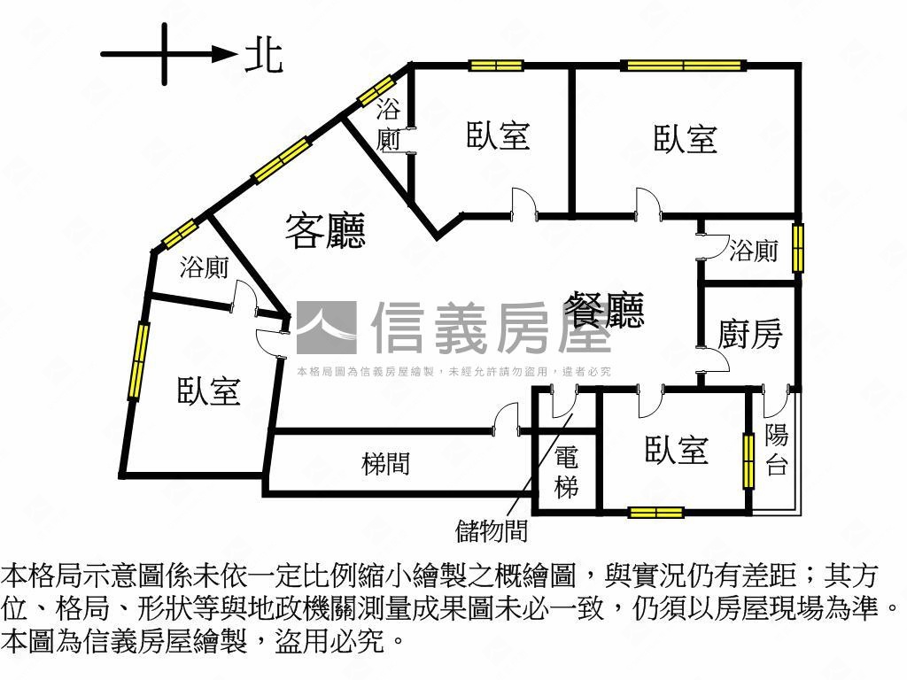 安和遠企獨棟高樓邊間四房房屋室內格局與周邊環境