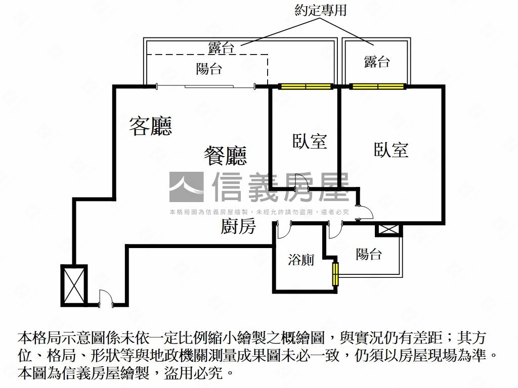 沐晴高樓露臺大兩房平車房屋室內格局與周邊環境