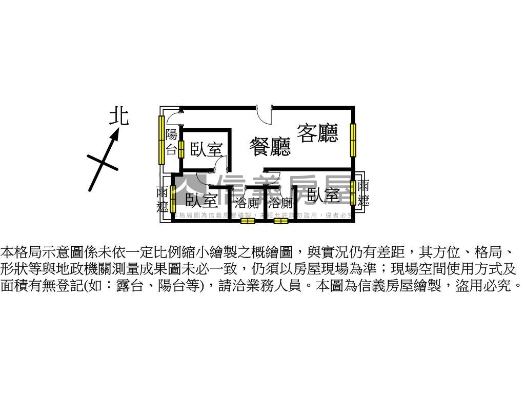 來看！龍安新北歐３房車位房屋室內格局與周邊環境