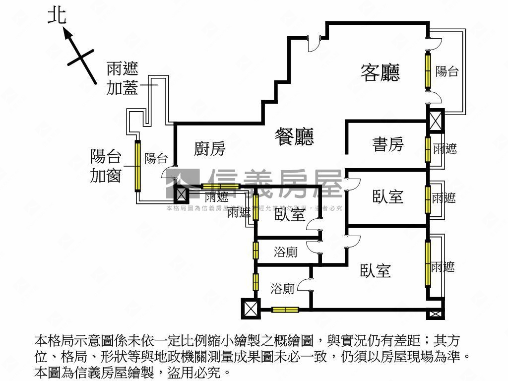 大千苑高樓景觀四房房屋室內格局與周邊環境