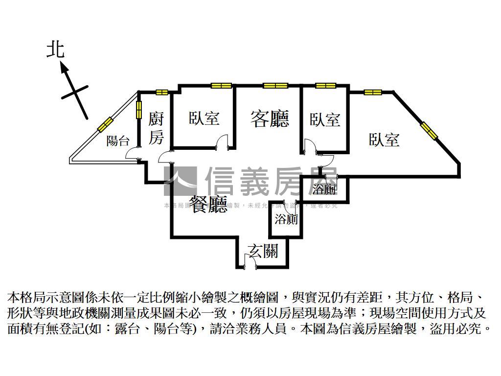 前金捷運華國花園大廈三房房屋室內格局與周邊環境