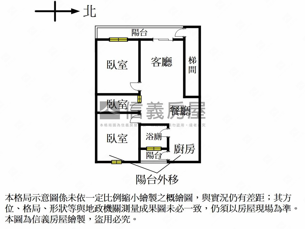 滿平二街公寓二樓房屋室內格局與周邊環境