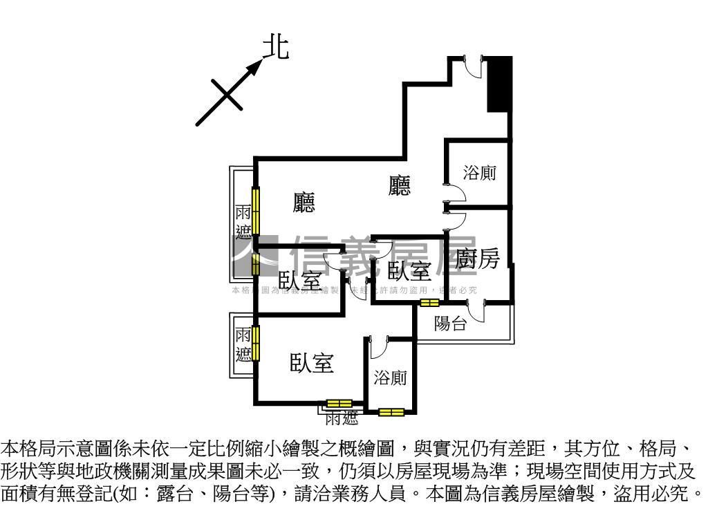 聯上大喜－邊間Ａ５景觀戶房屋室內格局與周邊環境