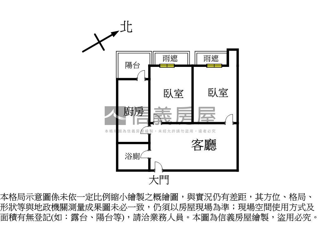 忠孝誠藝景觀２房房屋室內格局與周邊環境