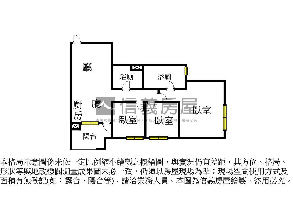 ★市政新銳３３Ａ１０三房房屋室內格局與周邊環境
