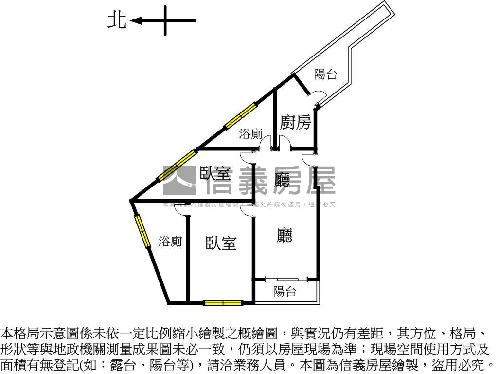 強推。捷運綠意雙陽台兩房房屋室內格局與周邊環境