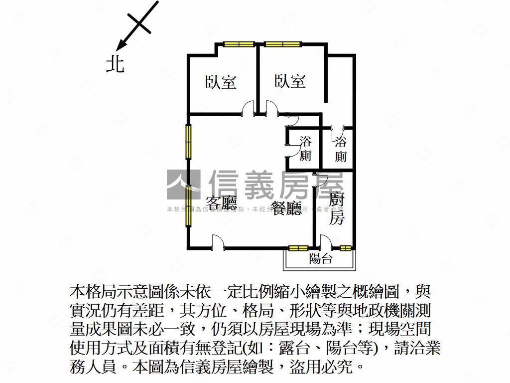 林森新裝潢大兩房房屋室內格局與周邊環境