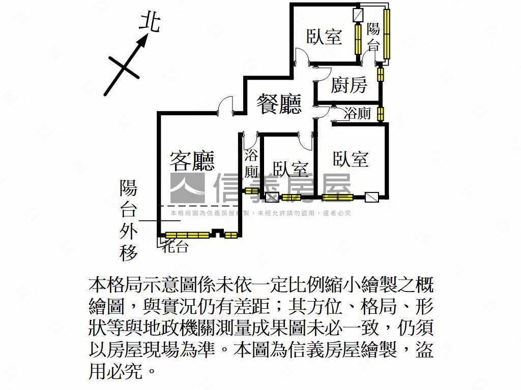 大有路大空間三房車位房屋室內格局與周邊環境