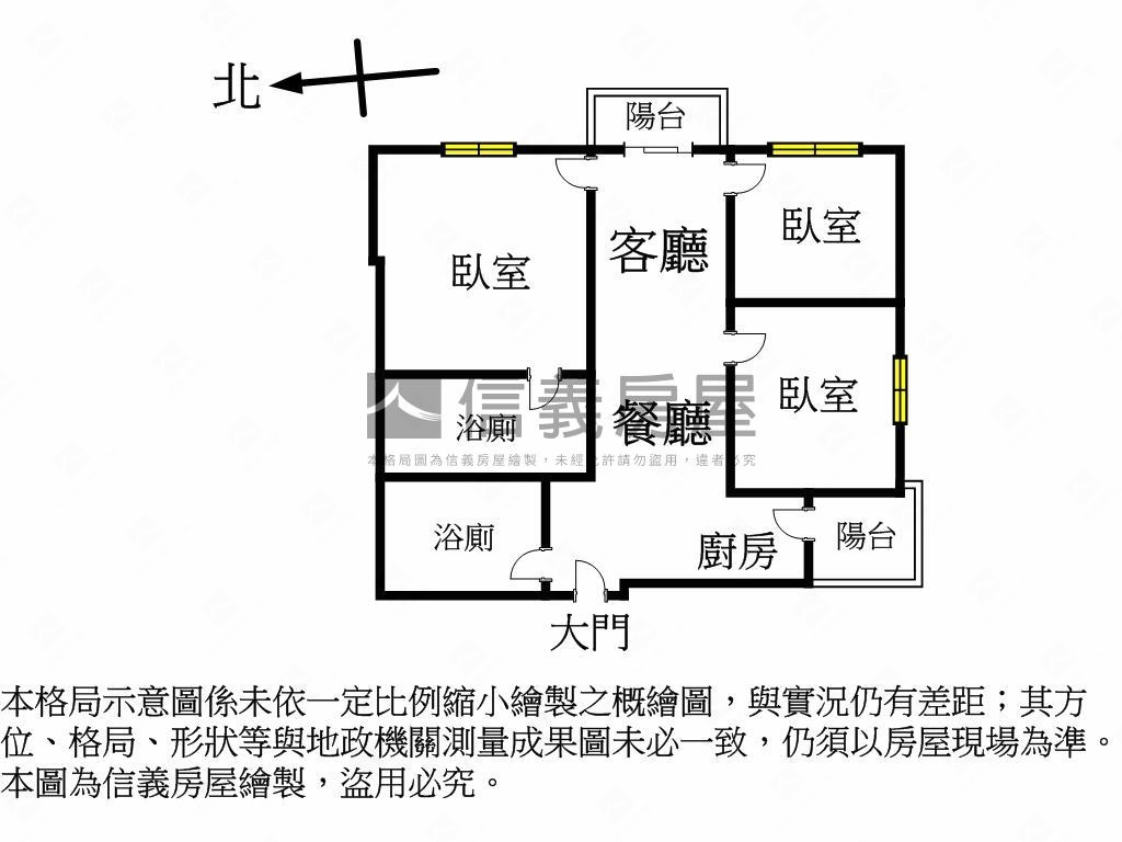 崇德薈三房Ｂ１平面車位房屋室內格局與周邊環境