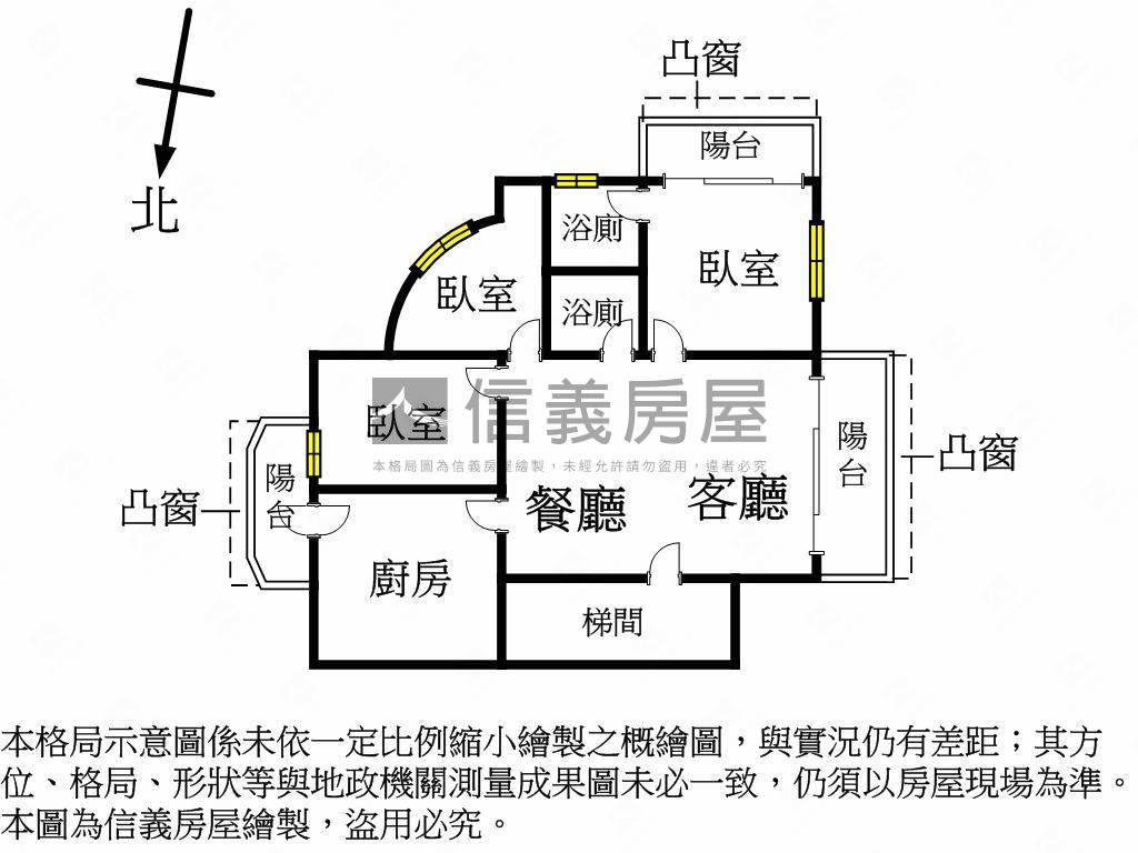 專任＠福氣滿益邊間３房房屋室內格局與周邊環境