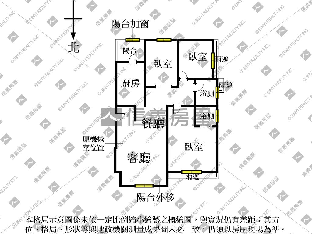 景涵超正電梯三房房屋室內格局與周邊環境