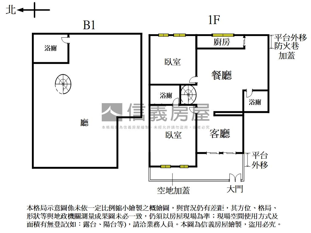 忠孝新生捷運庭院一樓房屋室內格局與周邊環境