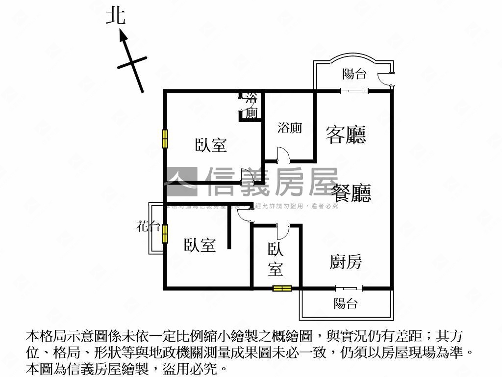 鉅虹藝術大街三房房屋室內格局與周邊環境