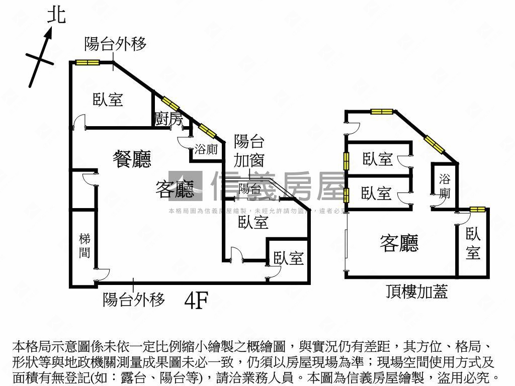 中正稀有邊間公寓頂加房屋室內格局與周邊環境