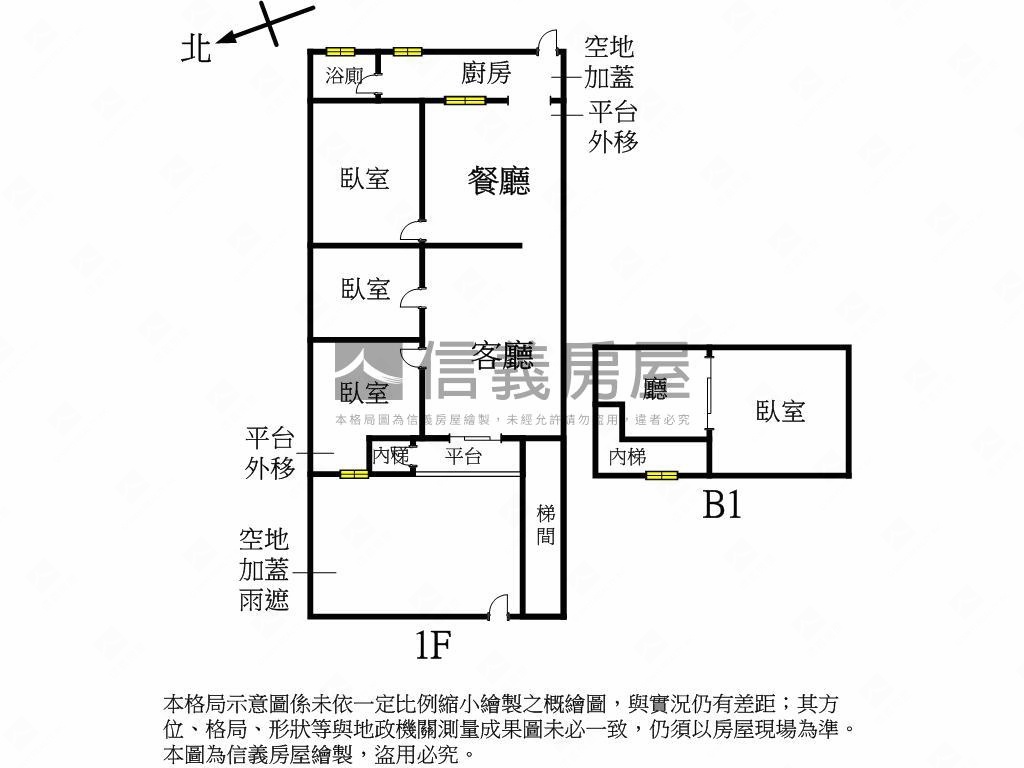 近士東國小庭院一樓房屋室內格局與周邊環境