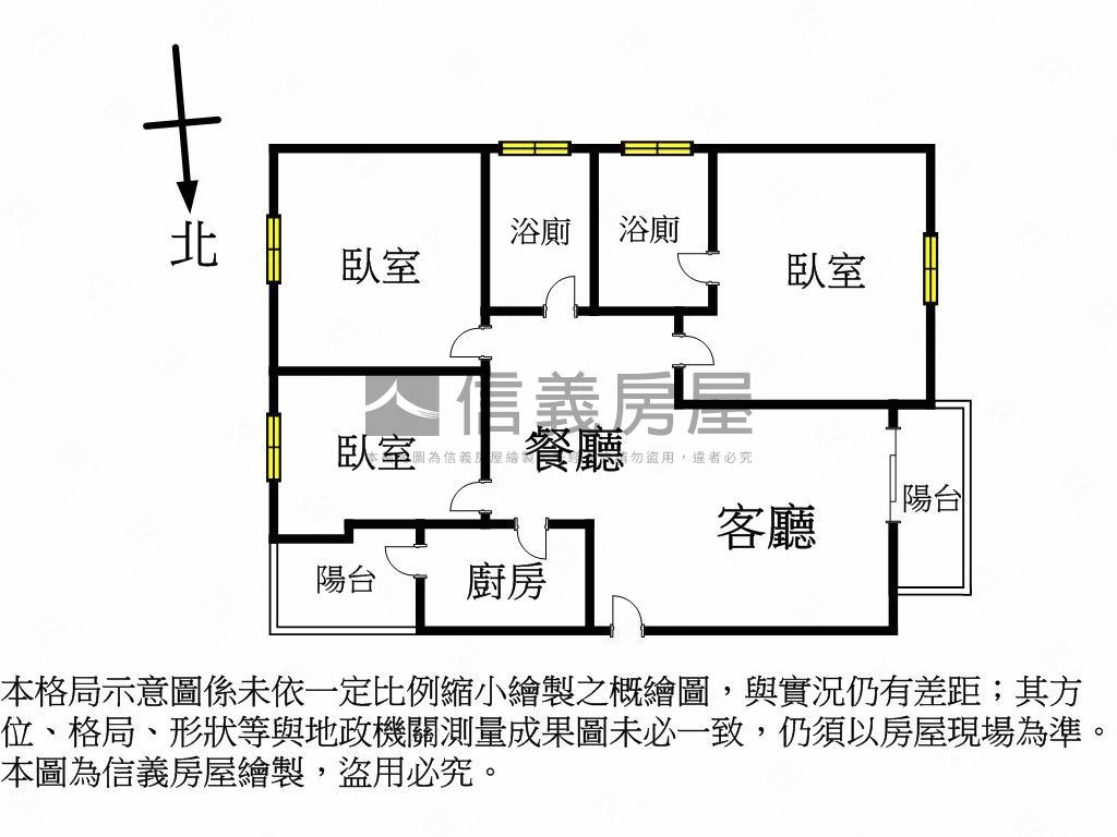 強北屯三房雙衛浴開窗房屋室內格局與周邊環境