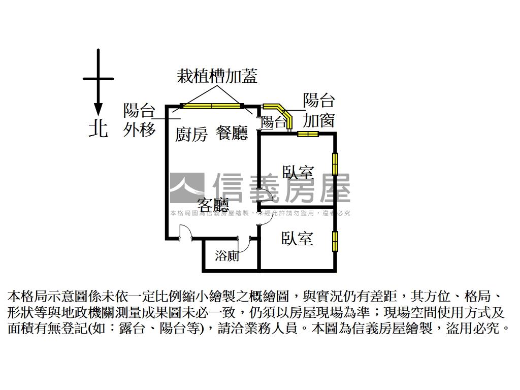 電梯邊間採光２房房屋室內格局與周邊環境