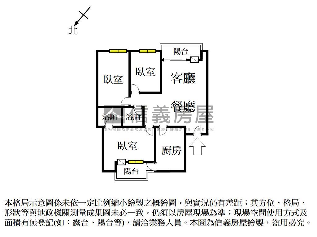 大灣商圈美三房＋車位房屋室內格局與周邊環境