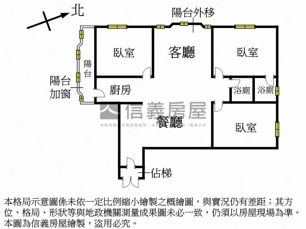 北車大樓３房大空間房屋室內格局與周邊環境