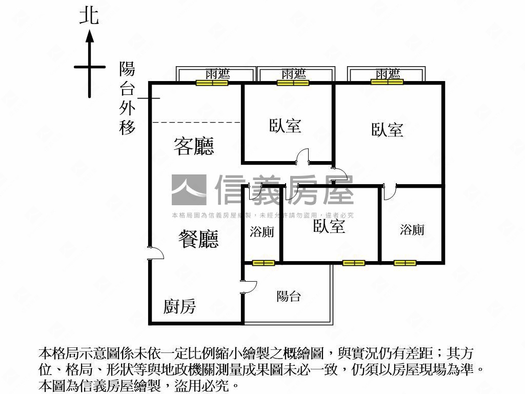 大毅植幸福次頂樓３房車位房屋室內格局與周邊環境