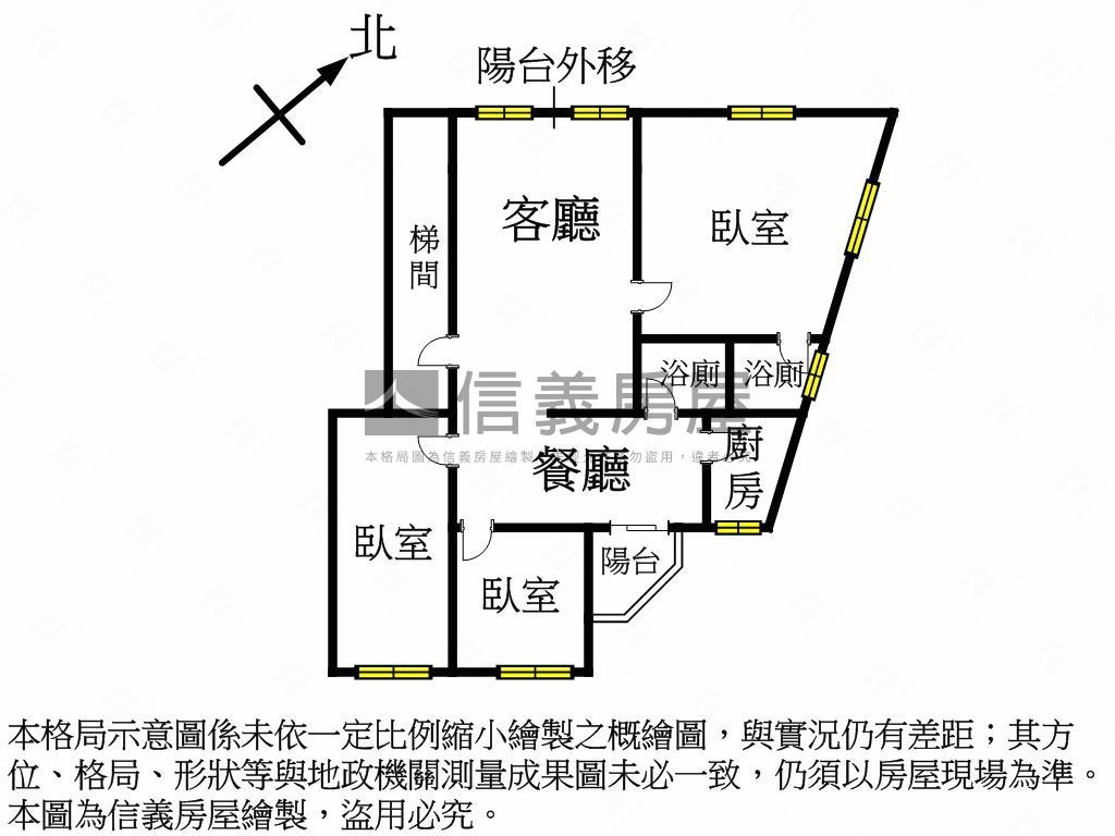 專任忠孝名門大三房房屋室內格局與周邊環境