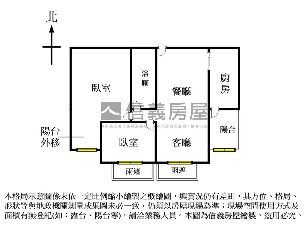 專任靜謐美兩房車位房屋室內格局與周邊環境