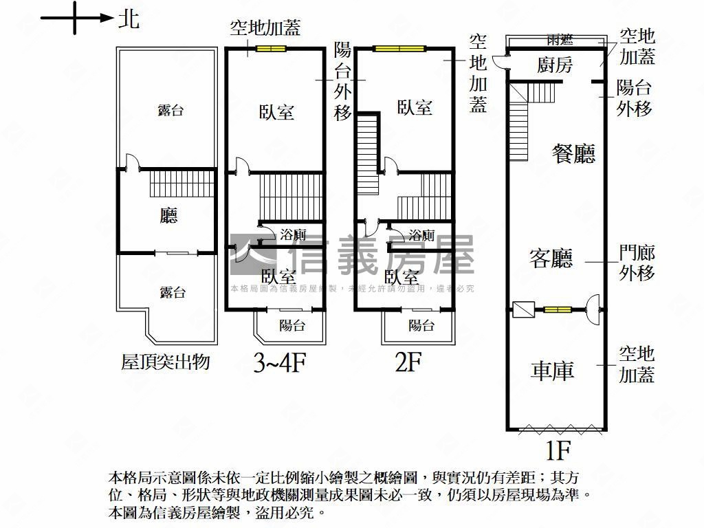 高雄市區近公園車庫透天房屋室內格局與周邊環境