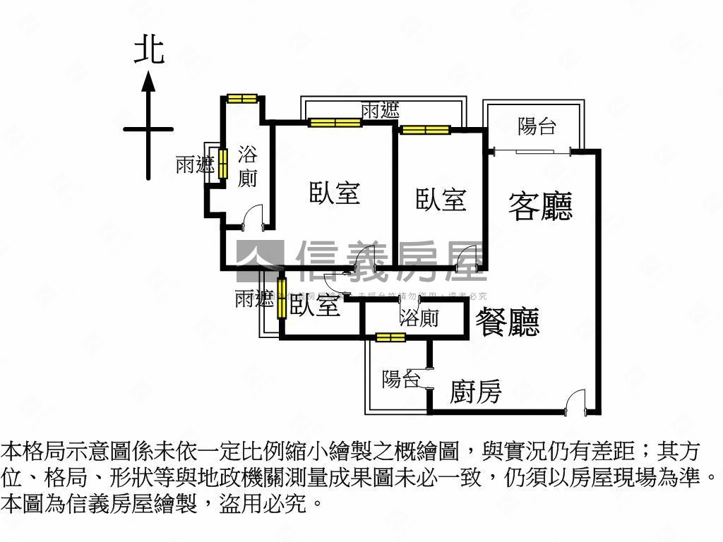 舜元知了。美三房平面車位房屋室內格局與周邊環境